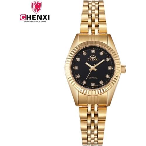 CHENXI Women Golden Silver Classic Quartz Watch Female Elegant Clock Luxury Watches Ladies Waterproof Wristwatch montre femme