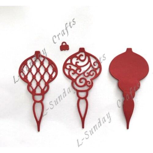 L-Sunday Crafts die 3Pcs/Set Christmas Balls Metal Cutting Dies Scrapbooking Embossing Album Paper Cardmaking Crafts