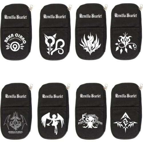 Game Touhou Project Gatekeeper EvilEyes Synthetic Leather Pen Pouch Zipper Cosmetic Bag Casual Storage bag Pencil Case