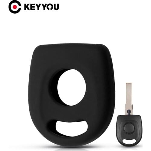 KEYYOU 3 Button Silicone Car Key Case For VW Polo Golf for SEAT Ibiza Leon for SKODA Octavia Transponder Remote Fob Cover
