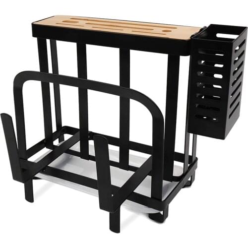Kitchen Holder,Knife/Cutting Board/Pot Lid Organizer,Utensils Rack,Kitchen Countertop Storage,Cutting Board
