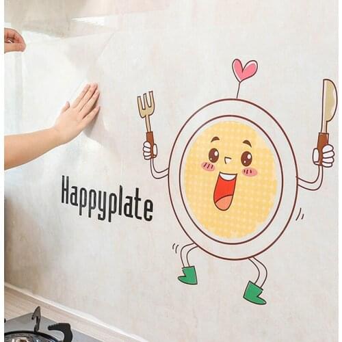 Kitchen Oil Proof Stickers High Temperature Resistant Household Waterproof Range Hood Self-Adhesive Stove Table Wall Stickers