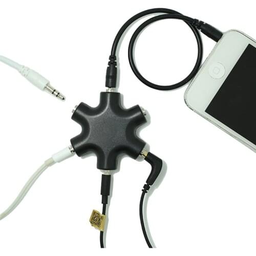 Multifunction 3.5mm Stereo Headset Headphone Earphone Extension Audio Hub Splitter Adapter 1 Male to 2 3 4 5 Female Audio Cable