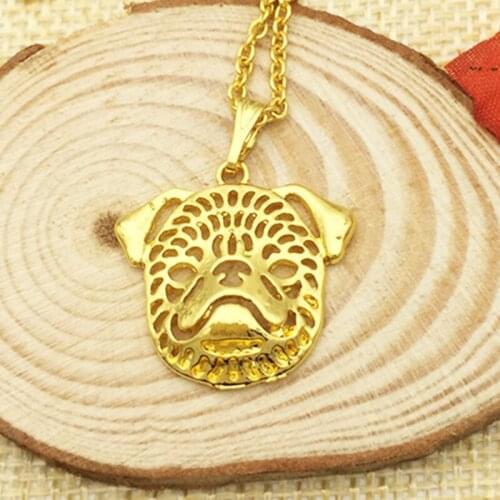 LPHZQH Fashion Brussels Griffon Pendant Necklace Cute Pet Puppy Dog Jewelry Choker Women Necklace Gift Color Gold Color