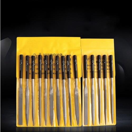 5/10pcs Diamond Mini Needle File Set 140mm/160mm/180mm Length Metal Sharpening File Wood Rasp Jewelry Polishing Carving