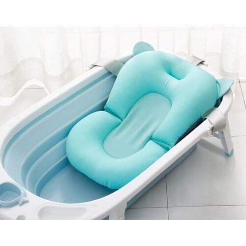 Baby Shower Air Pad Bath Tub Non-Slip Bathtub Seat Mat Newborn Safety Security Bath Cushion Foldable Soft Pillow Bed Dropshippin