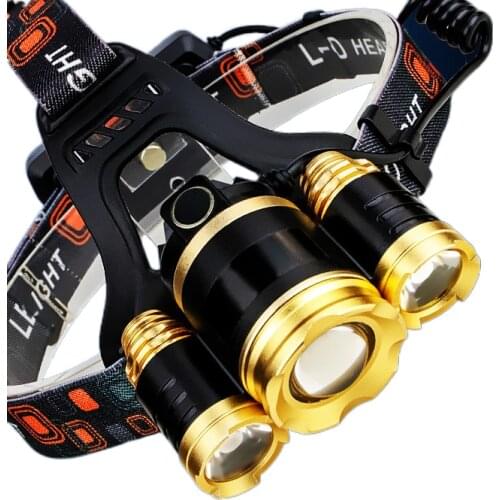 The head-mounted headlight glare bright rechargeable flashlight night fishing light sensing meter xenon lamp waterproof LED3000
