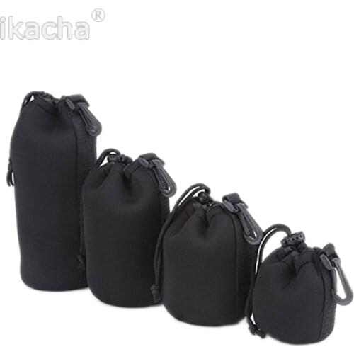 S M L XL Camera Neoprene DSLR Bag Lens Bag DSLR Lens Soft Pouch Protector Case Bag For Canon Nikon Sony