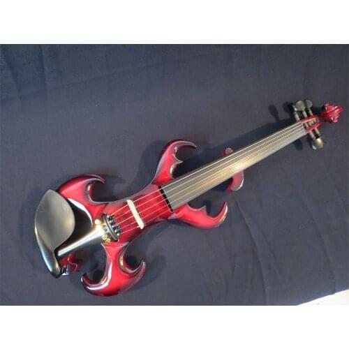 Original design crazy -4 red color 5 string 4/4 electric violin.good sound