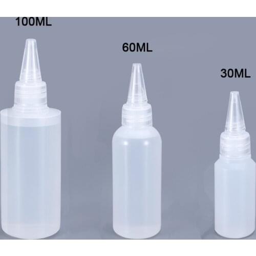 Hot Sale 10PCS Plastic Dropper Bottles for Liquid Oil glue Soft HDPE Refillable Storage Container 30ML 60ML 100ML