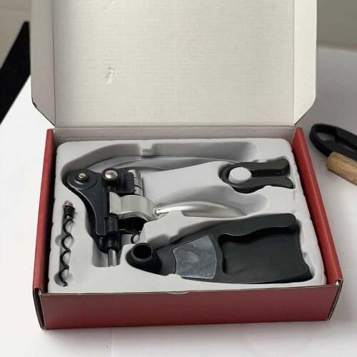 Professional Zinc Alloy Power Wine Opener Bottle Corkscrew Opener Built-in Foil Cutter Premium Rabbit Lever Corkscrew for Wine