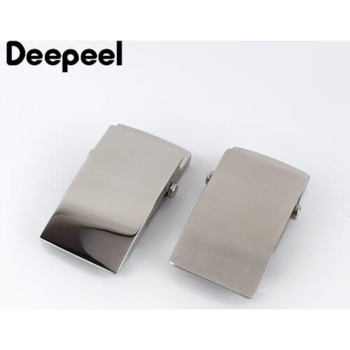 Deepeel 1pc 36mm/39mm Mens Stainless Steel Belt Buckle Roller Toothless Automatic Buckles Head DIY Waistband Clasp Accessory