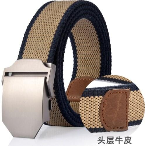 New Vintage smooth buckle canvas belt mens belt accessories jeans belt width