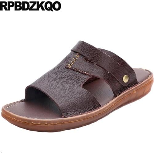 Native flat fashion slides slippers shoes black designer brown outdoor open toe 2019 beach men sandals leather summer slip on