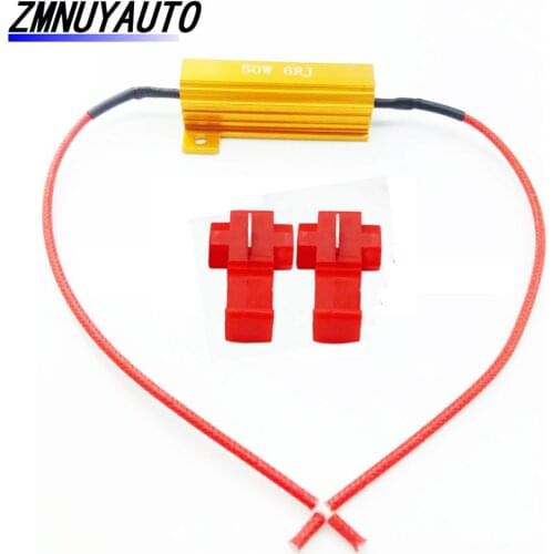 2x 50W 6ohm LED Bulb Decoder Load Resistor Fix Canbus Error Fast Flash Hyperflash Turn Signal Blinker 12V P21W 1156 PY21W