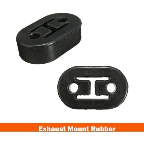 2Pcs Universal Exhaust Tail Pipe Mount Bracket Hanger Insulator Grommet Bushing Rod Support 11mm 2 Holes Repair Car Polyurethane