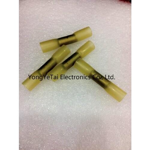 YYT 10PCS BV type quick terminal block yellow suitable for 4-6 square wire, nylon tube type insulated middle joint wire