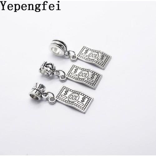 10pcs European Bead Vintage Silver Charms fit for pandora style Bracelets Necklace DIY Metal Jewelry Making JA600026