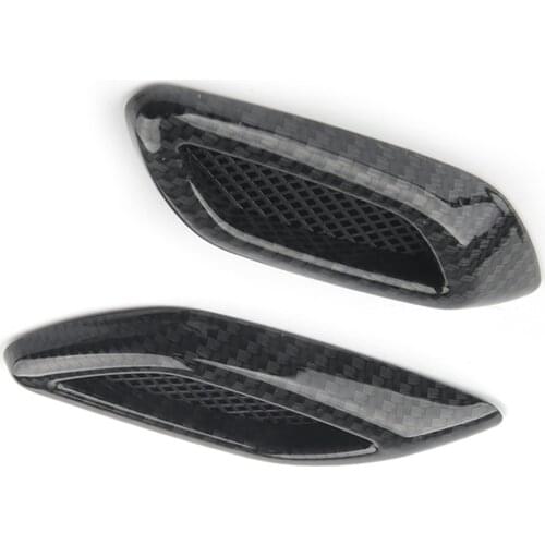 2/6 Pcs Black Car Side Vent Air Flow Fender Intake ABS Auto Simulation Side Vents Styling Car Decor Accessories