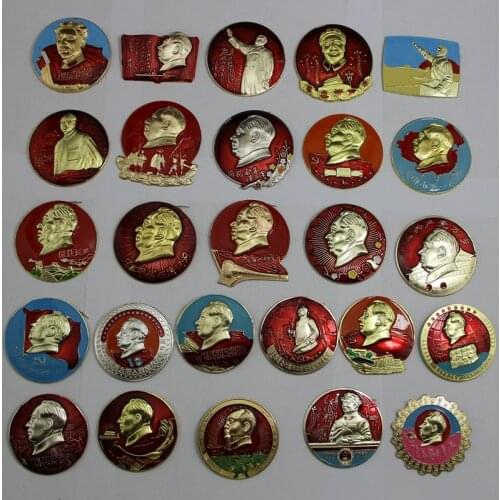 26 pc Great Cultural Revolution chairman Mao Zedong badge badge shipping free