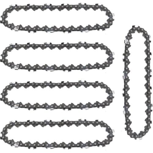 3/5Pcs Mini Chainsaw Chain 4In Chainsaw Chain Guide Saw Chain Replacement Portable for Electric Pruning Saw Garden Logging Tools