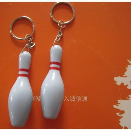 500pcs Bowling key chain bowling pin key chain bowling pin free shipping