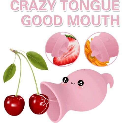 7 Speeds Licking Tongue Vibrator Nipple Pussy Clitoris Stimulator Sex Toys for Adults Women Vagina Massager Female Masturbator