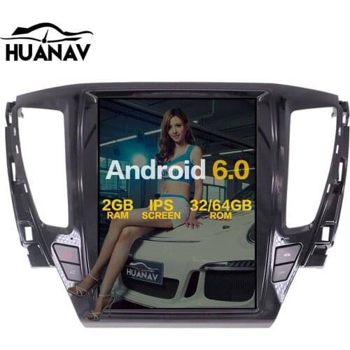 Tesla style Android6 car radio player Multimedia GPS navigation for MITSUBISHI PAJERO 2016 2017 2018 recorder NO car DVD PLAYER