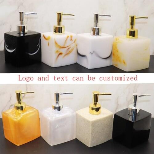 Marble Pattern Resin Lotion Bottle Bathroom Household Body Wash/Shampoo/Facial Cleanser/Dispenser Bottle Home Decoration Gifts