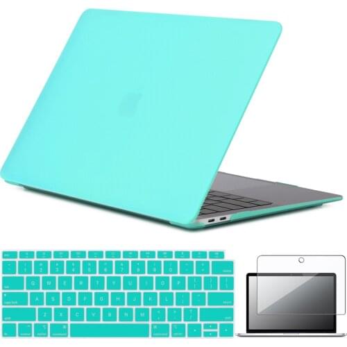 For Macbook Air 13 Case A2337 /Pro 13 A2338/Pro 15 /Air 11 /White A1342 Matte Hard Laptop Case+US Keyboard Film+Screen Protector