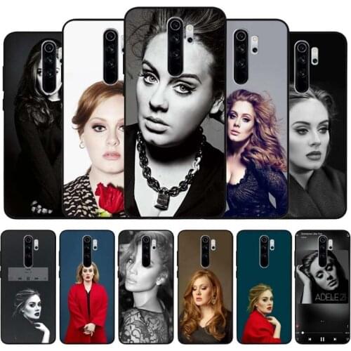 Adele black Silicone Phone Case For Redmi note 9 8 7 Pro S 8T 7A Cover