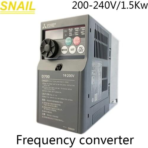 For industrial control Machining Center 220V-240V 1.5KW Mitsubishi inverter FR-D720S-1.5K-CHT Single phase electricity