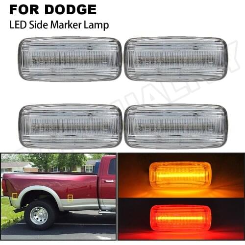 For Dodge RAM 2500HD 3500HD 2011 2012 2013 2014 2015 2016 2017 2018 Double Wheel Amber/Red LED Side Marker Turn Signal Light