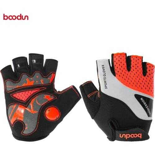 BOODUN Summer Men Womens Half Finger Breathable Cycling Gloves Antislip Shockproof Road Mountain Bike MTB Sports Bicycle Gloves