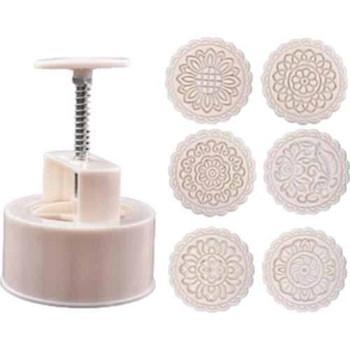 Mooncake Mold Hand-pressed Cookie Cutting Dies Baking Ware Cake Desserts Pastry Baking Decorating Tools Kitchen Accessories