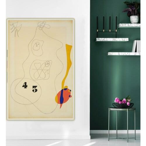 Citon Joan Miro《Untitled》Surrealism Canvas Art Oil Painting Artwork Poster Picture Background Wall Decor Home Decoration