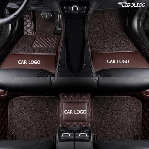 LIGOLIGO Custom leather car floor mats For jeep grand cherokee compass commander renegade waterproof car accessories Foot mats