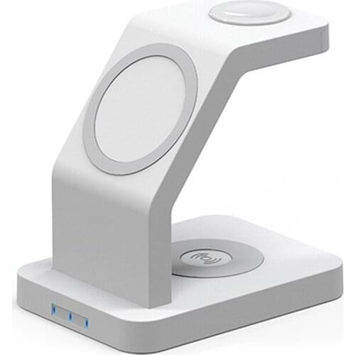 Magnetic Wireless Charger for iPhone 12/12 Pro Fast Charge Stand for IWatch 6/5/4/3 3 in 1 15W Charging