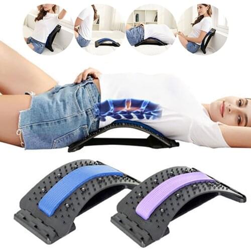 Back Massager Stretcher Sciatica Massage Tool Massageador Magic Stretch Fitness Lumbar Support Relaxation Spine Deck Pain Relief