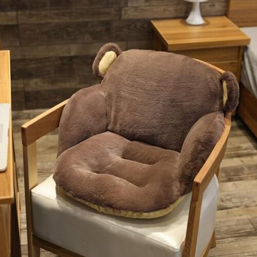 Cartoon Short Plush Sofa Seat Cushion Super Soft Stuffed Seat Pad Home Office Bedding Comfortable Chair Cushions Home Decor