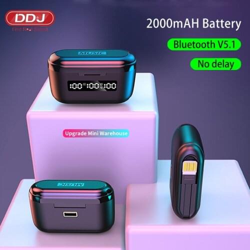 G40 Bluetooth 5.1 Earphones Wireless Headphones Earbuds TWS Touch Control 9D Hifi Stereo Noise Cancel With 3500mAh Charging Box