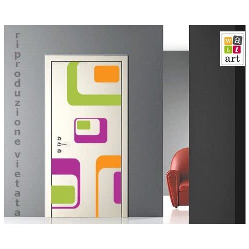 Optical '70'' ''Porta wall Stickers Stickers--90x205 cm-wall decoration, wall stickers wallpaper
