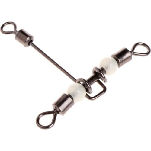 Swivel fishing luminous tackle Rolling Connector with night vision beans product goods for fishing supplier