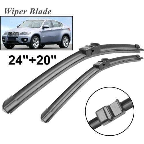 Okowiper RHD & LHD Front Wiper Blades For BMW X6 E71 2008 - 2012 Windshield Windscreen Front Window 24"+20"