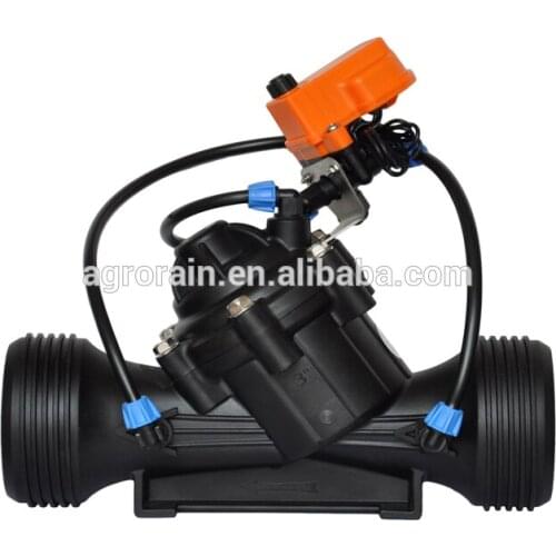 2, 3, 4 inch Y Type Irrigation Hydraulic Control Valve with Plus Solenoid, 24VDC Latching. Three Ways, Normal closed