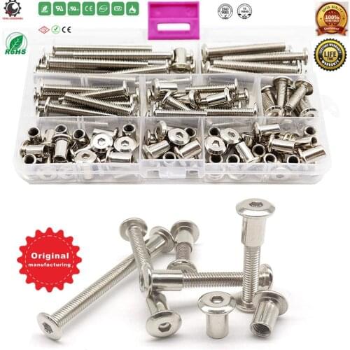 Rivet Hex Socket Head Cap Countersunk Bolt and Barrel Nut, M6x20mm/ M6x30mm/ M6x40mm/ M6x50mm/ M6x60mm Bolt,Socket Head Screws