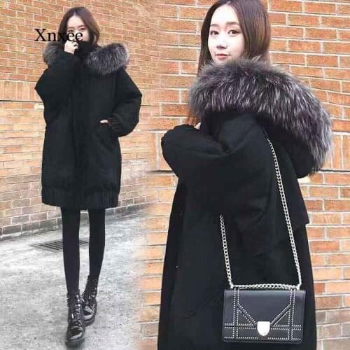 Plus Size 4Xl Winter Jacket Windbreaker Women Loose Long Coat Cotton Woman Clothes Parka Korean Hooded Clothing