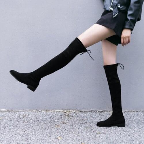 Plus Size thigh high boots knee high boots over the knee boots women ladies boots shoes woman winter boots women After the bind