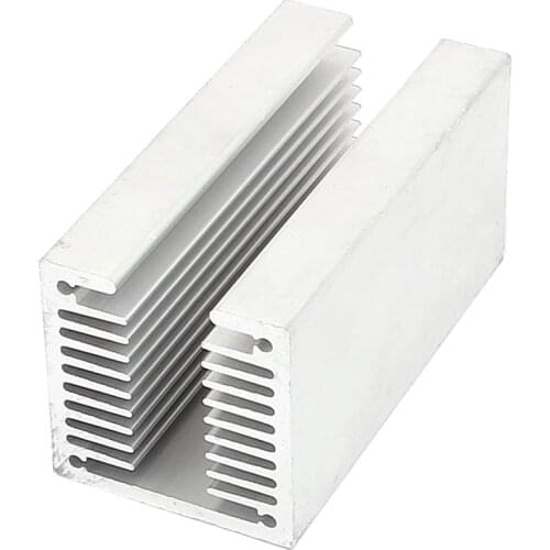 1 x silver-aluminum radiator U 80 * 40 * 40mm