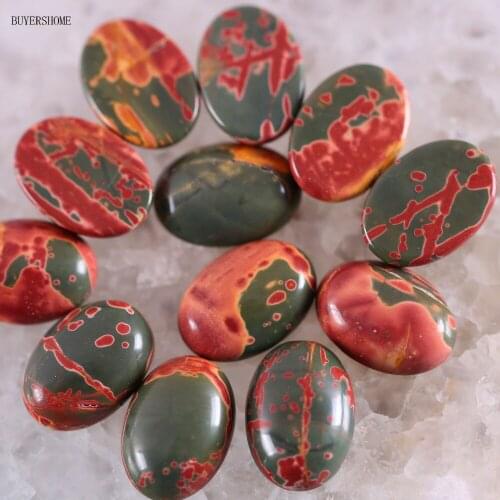 18x13MM&16x12MM CAB Cabochon Oval Natural Stone Beads Picasso Jaspe For Jewelry Making Necklace Pendant Bracelet Earrings 10Pcs